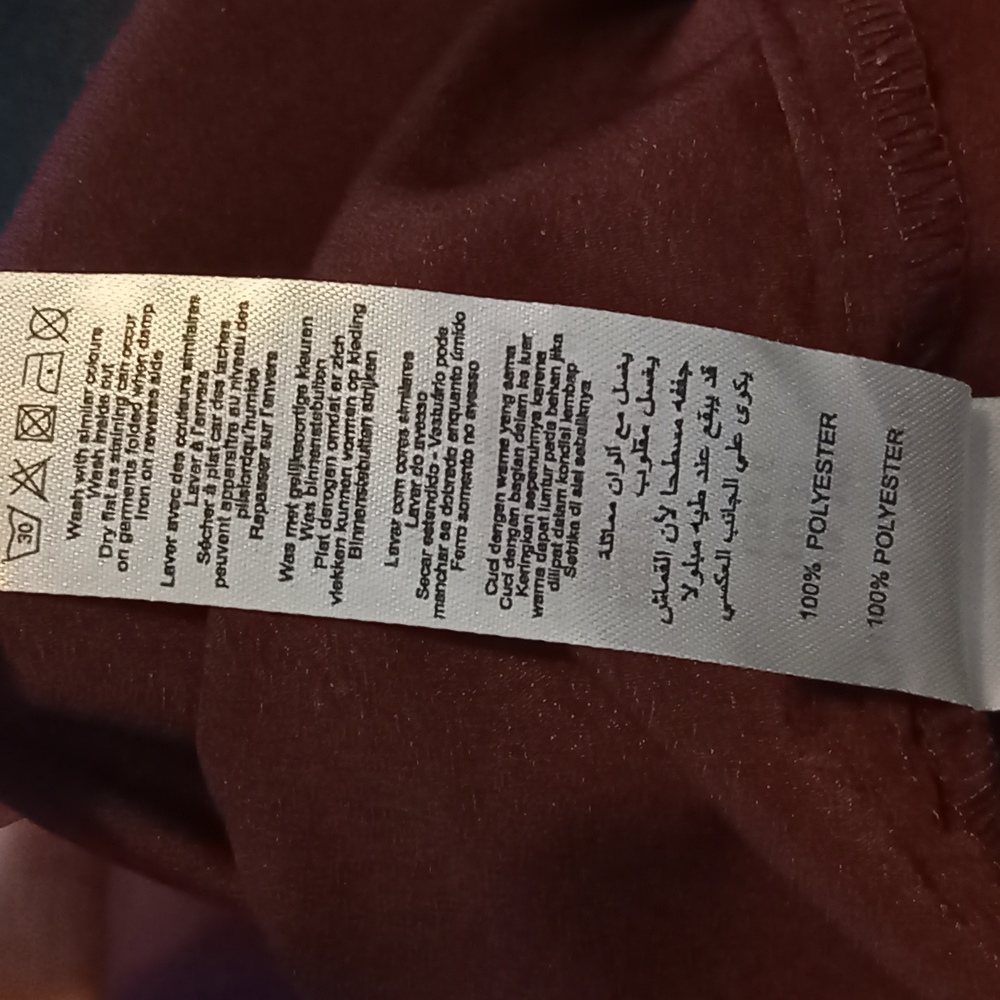 Size 10 Ruffle Dark Purple ½ Sleeve Knee Length Shift Dress - Picture 6 of 6